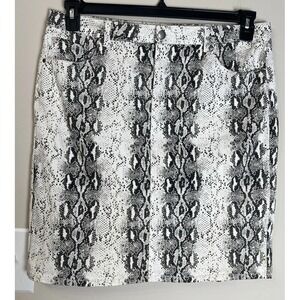d. jeans Women Size 16 Snakeskin Cotton Blend Stretch Casual Midi